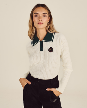 PRESERVE POINT COLLAR KNIT