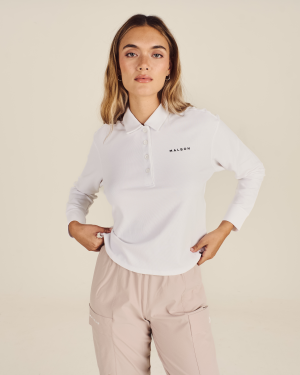 ADIDAS BEYOND LONG SLEEVE LOOSE POLO SHIRT