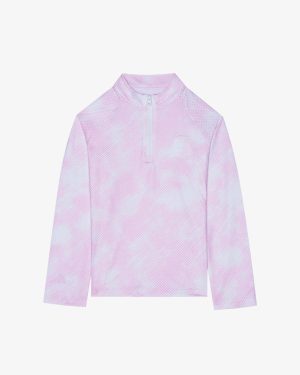 ADIDAS GIRLS LONG SLEEVE PRINTED POLO