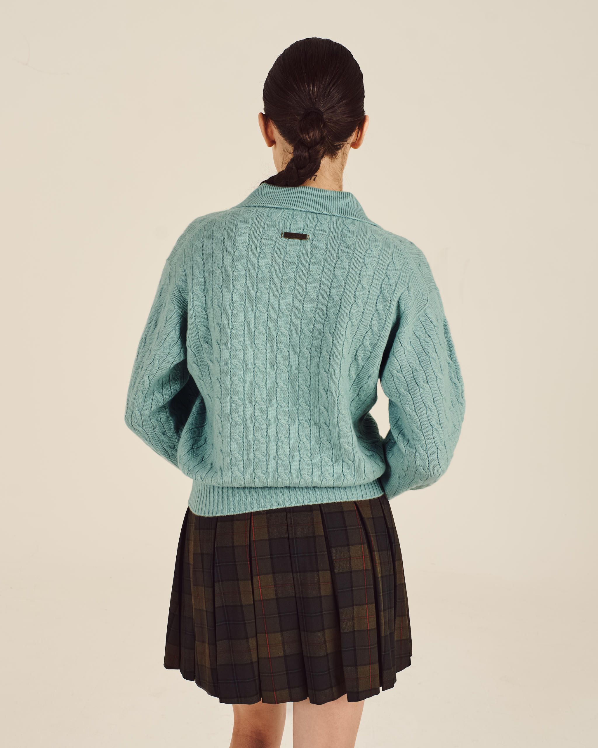 JOHNSTONS CROPPED CABLEKNIT SWEATER - Image 4