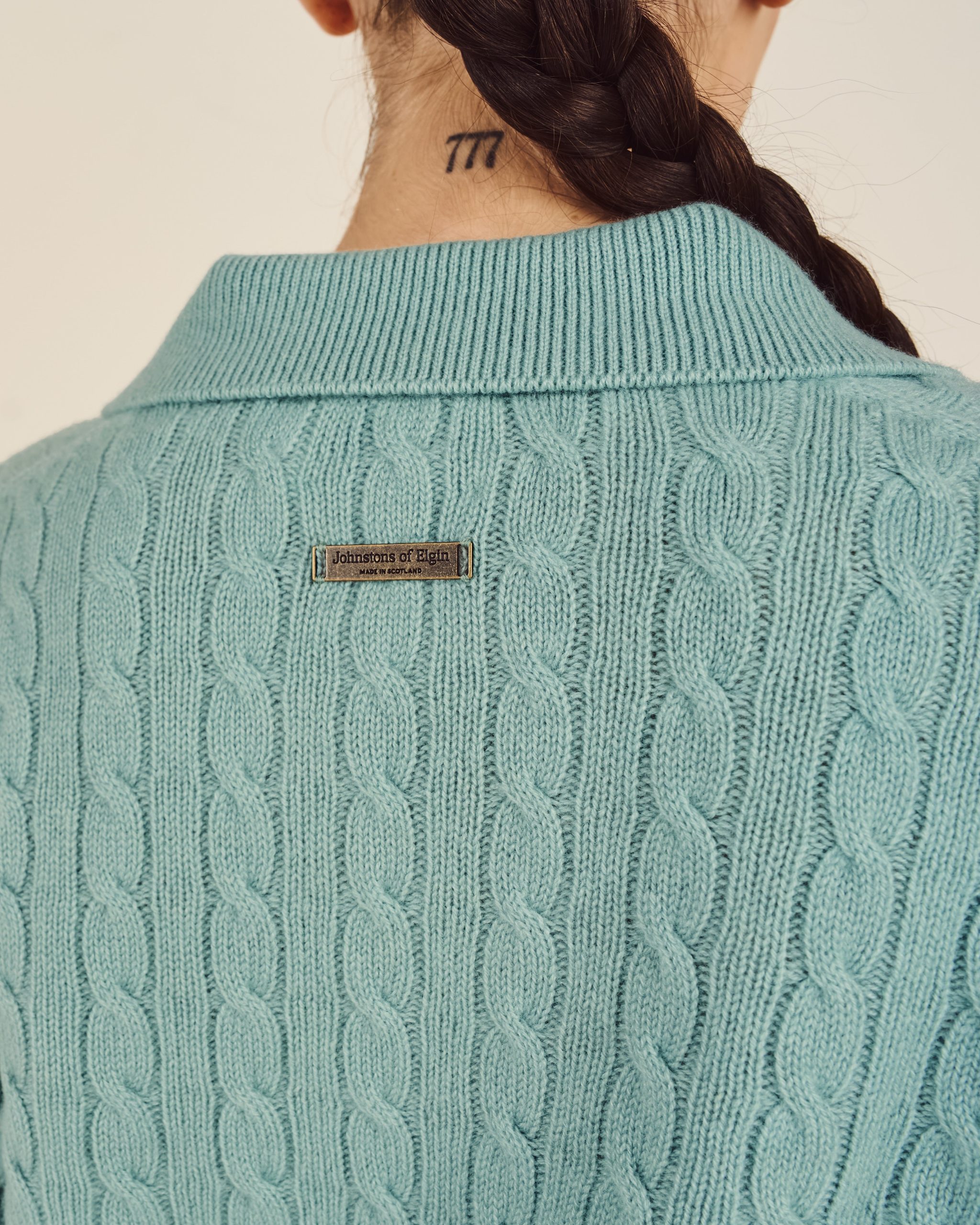 JOHNSTONS CROPPED CABLEKNIT SWEATER - Image 5