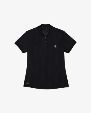 MALBON X ADIDAS WOMEN'S ULTIMATE 365 DIAMOND JACQUARD POLO
