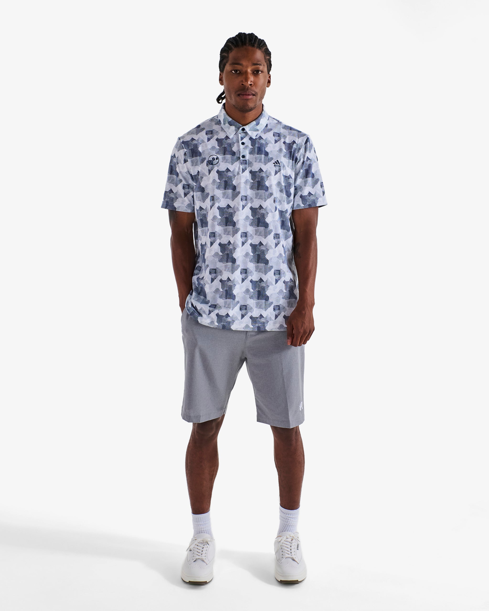 MALBON X ADIDAS GO-TO PRINTED POLO SHIRT - Image 2
