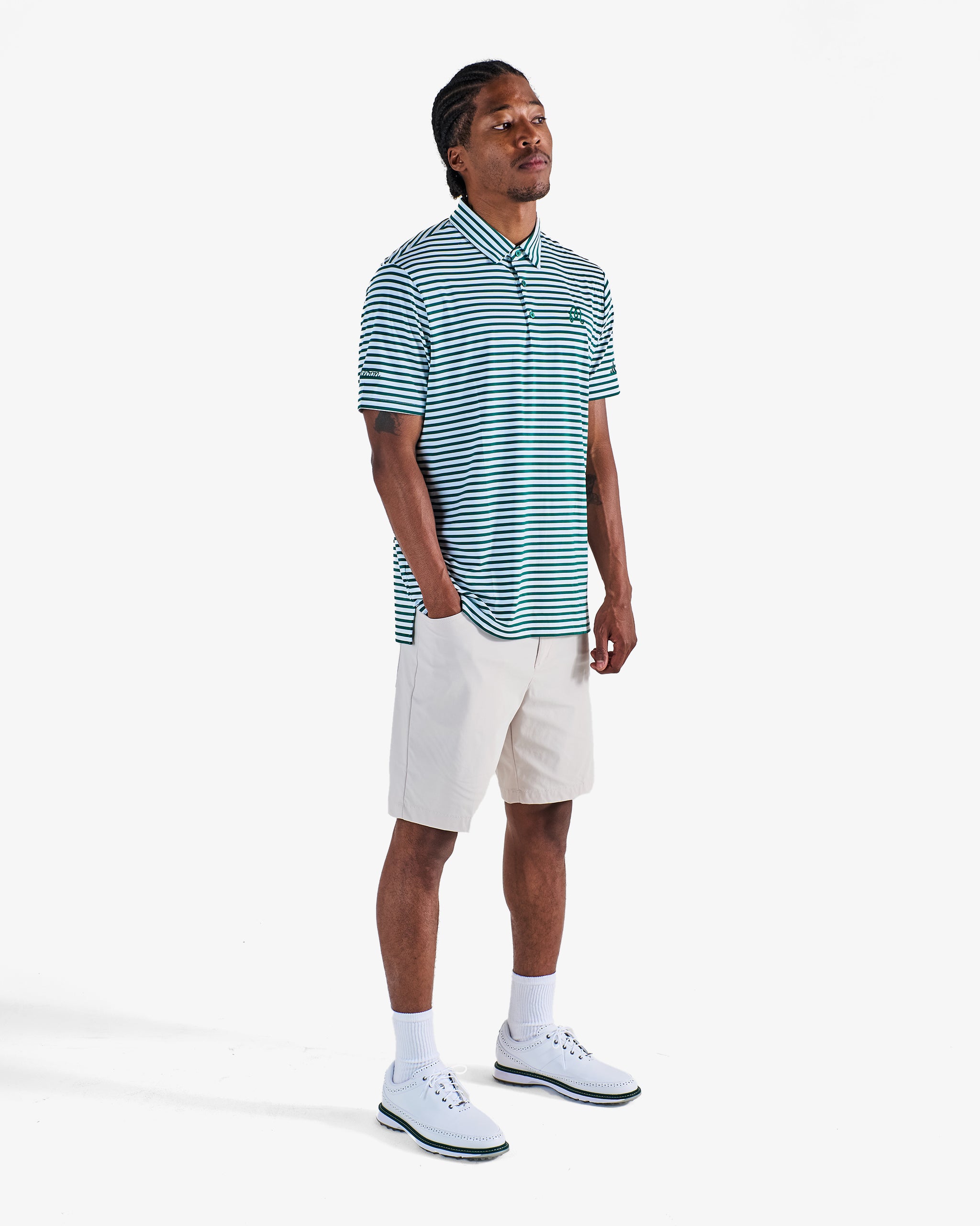 MALBON X ADIDAS ULTIMATE 365 STRIPE POLO SHIRT - Image 3