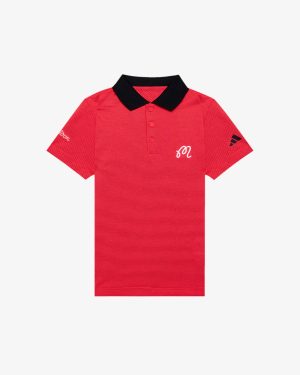 MALBON X ADIDAS YOUTH OTTOMAN STRIPED SHORT SLEEVE POLO (BOYS)